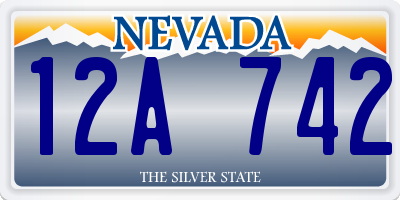 NV license plate 12A742