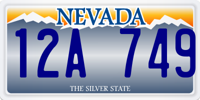 NV license plate 12A749