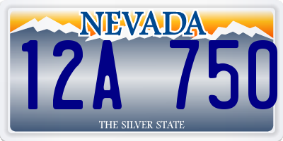 NV license plate 12A750