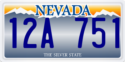 NV license plate 12A751