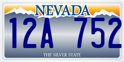 NV license plate 12A752