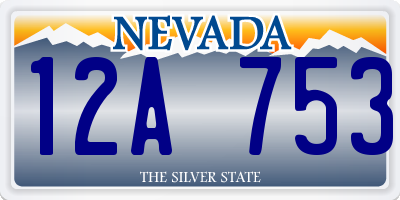 NV license plate 12A753