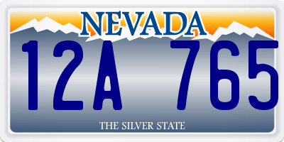 NV license plate 12A765