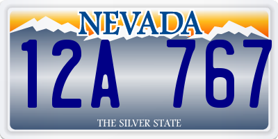 NV license plate 12A767