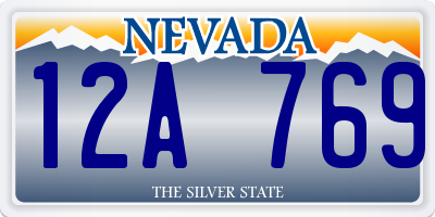 NV license plate 12A769