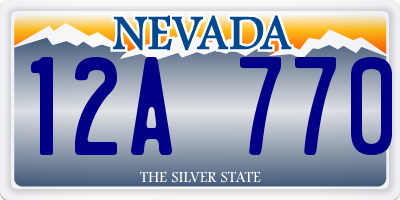 NV license plate 12A770