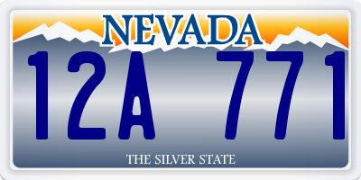 NV license plate 12A771