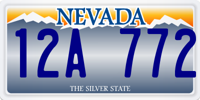 NV license plate 12A772