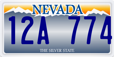 NV license plate 12A774