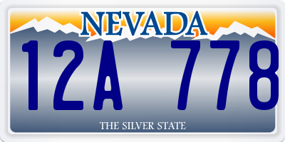 NV license plate 12A778