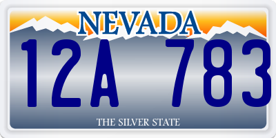 NV license plate 12A783