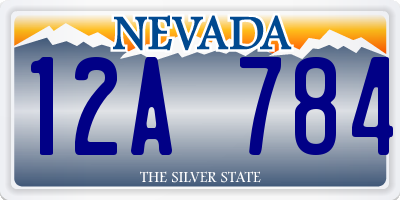 NV license plate 12A784