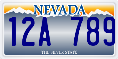 NV license plate 12A789