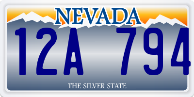 NV license plate 12A794