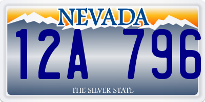 NV license plate 12A796