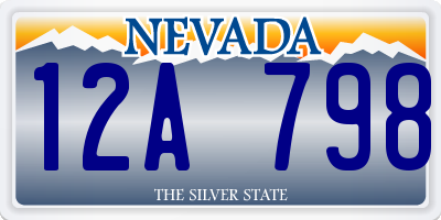 NV license plate 12A798