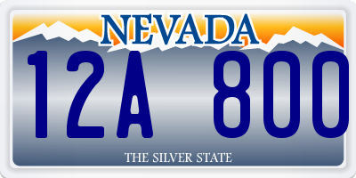 NV license plate 12A800