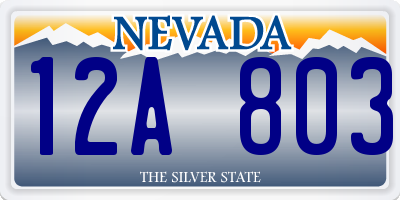 NV license plate 12A803