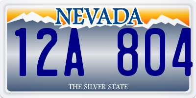 NV license plate 12A804