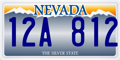 NV license plate 12A812