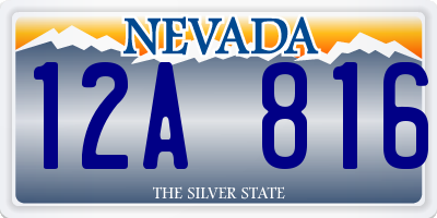 NV license plate 12A816