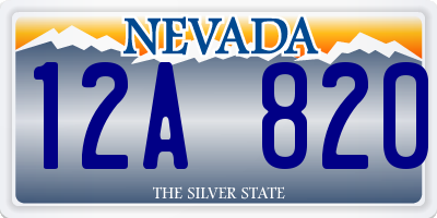 NV license plate 12A820