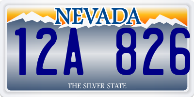 NV license plate 12A826