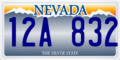 NV license plate 12A832