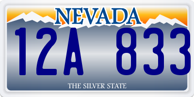 NV license plate 12A833