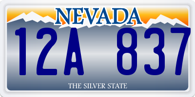 NV license plate 12A837