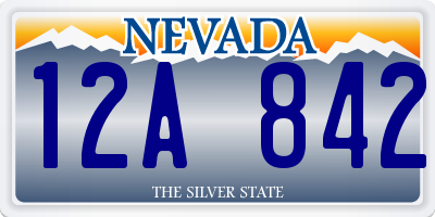 NV license plate 12A842