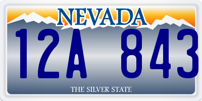 NV license plate 12A843