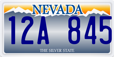 NV license plate 12A845