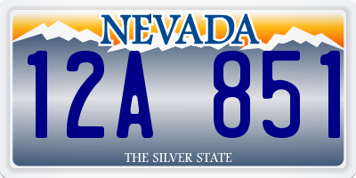NV license plate 12A851