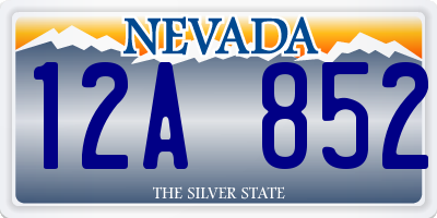 NV license plate 12A852