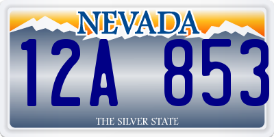 NV license plate 12A853