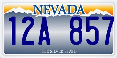 NV license plate 12A857