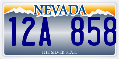 NV license plate 12A858