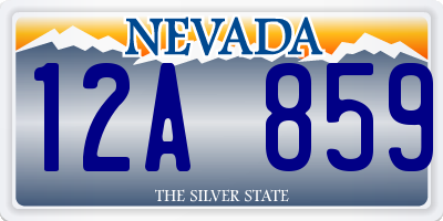 NV license plate 12A859