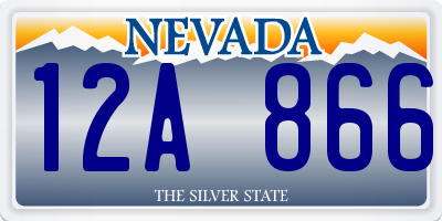 NV license plate 12A866