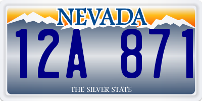 NV license plate 12A871