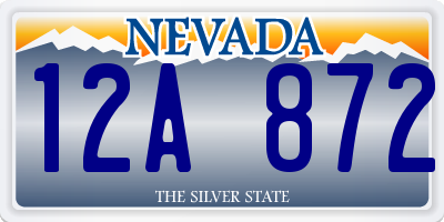 NV license plate 12A872