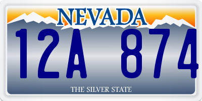 NV license plate 12A874