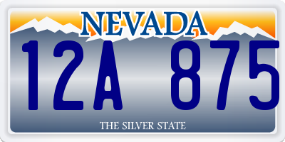 NV license plate 12A875