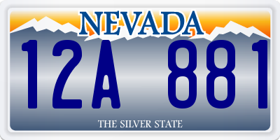 NV license plate 12A881