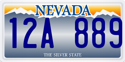 NV license plate 12A889