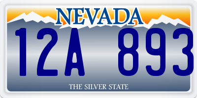 NV license plate 12A893