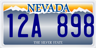 NV license plate 12A898