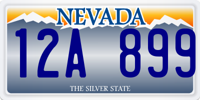 NV license plate 12A899
