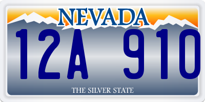 NV license plate 12A910